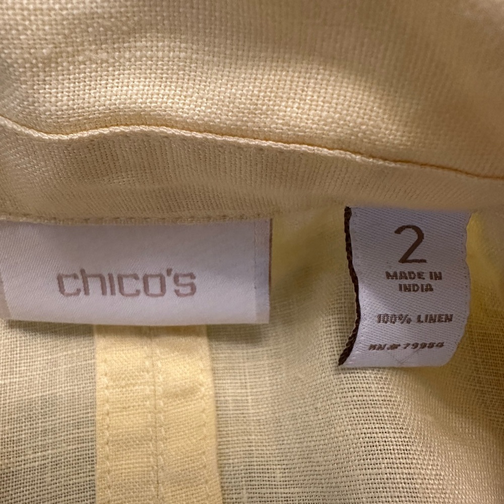 CHICOS 100% Linen Jacket - Picture 2 of 3